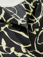Officine Générale - Eren Camp-Collar Printed SIlk-Twill Shirt - Black