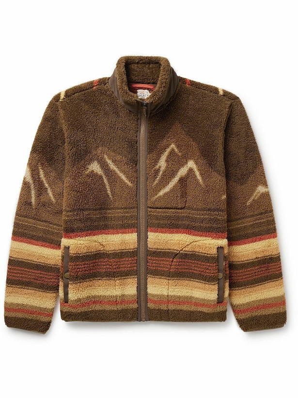 Photo: Faherty - Printed Recycled-Fleece Jacket - Brown