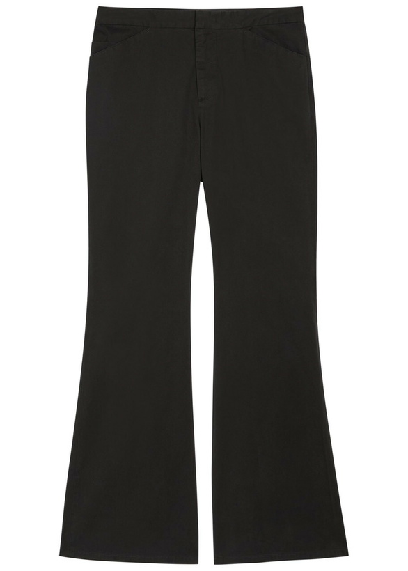 Photo: Vince Flared-leg Stretch-cotton Trousers Black