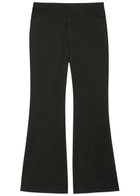 Vince Flared-leg Stretch-cotton Trousers Black