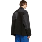 Acne Studios Black and Grey Bla Konst Mathers Recrafted Jacket