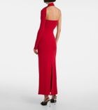 Courrèges One-shoulder crêpe maxi dress