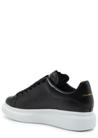 Alexander McQueen Oversized Black Leather Sneakers, Sneakers, Black