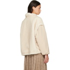 Moncler Off-White Chardonneret Faux-Fur Jacket