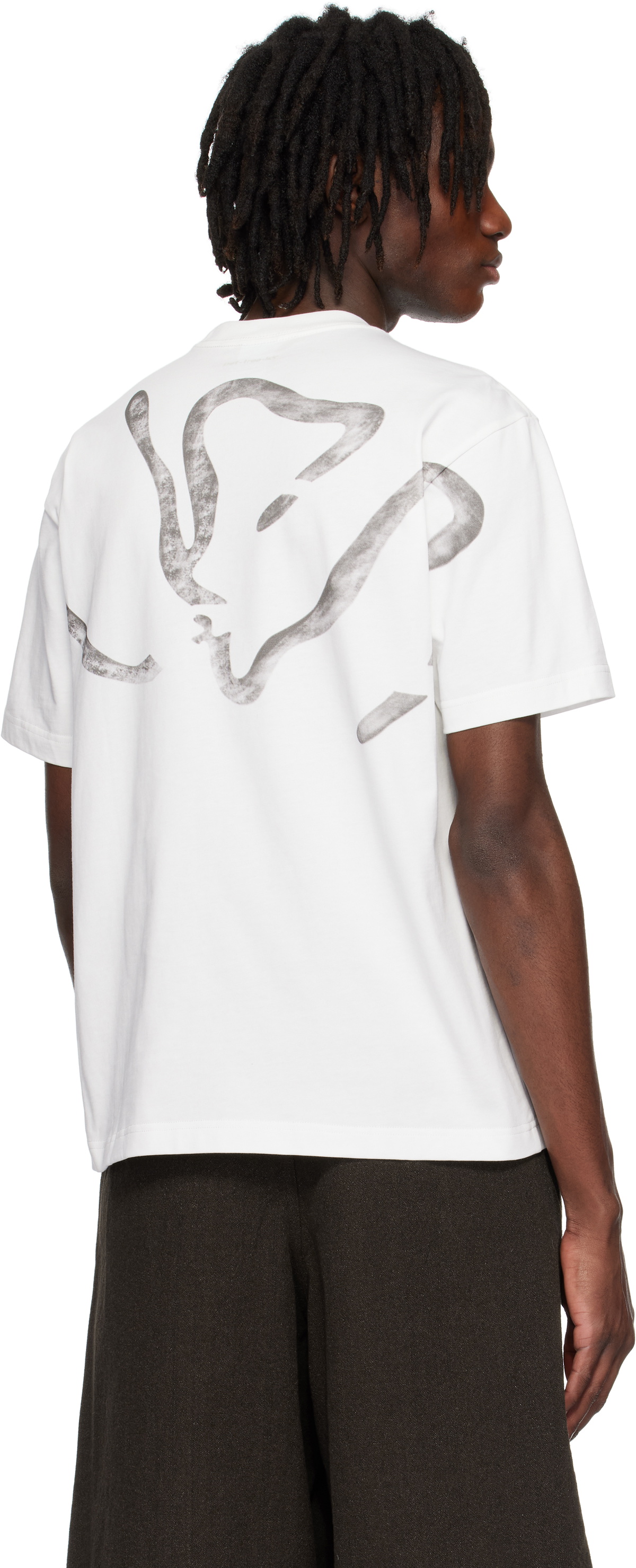 pet-tree-kor White Texting On Pasta T-shirt