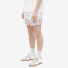 Missoni Men's Zig Zag Hem Beach Shorts in White/Multi
