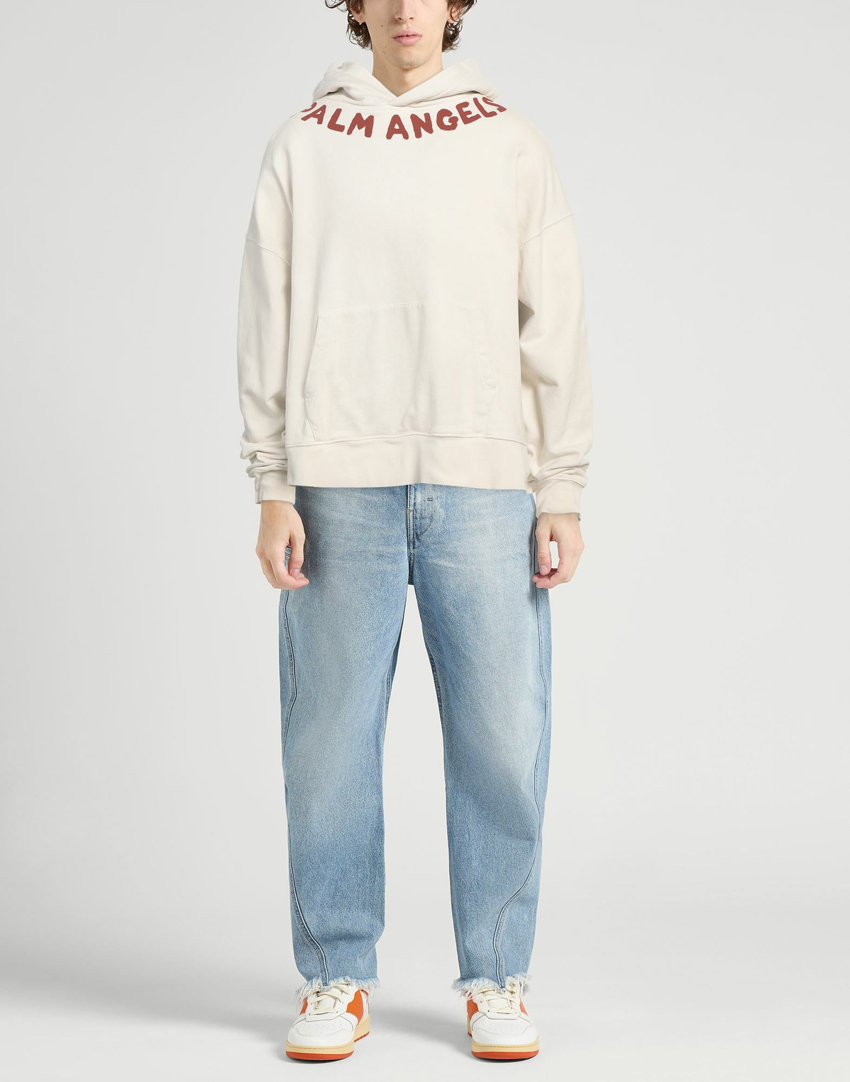 Palm Angels Mens Sweatshirt in Beige