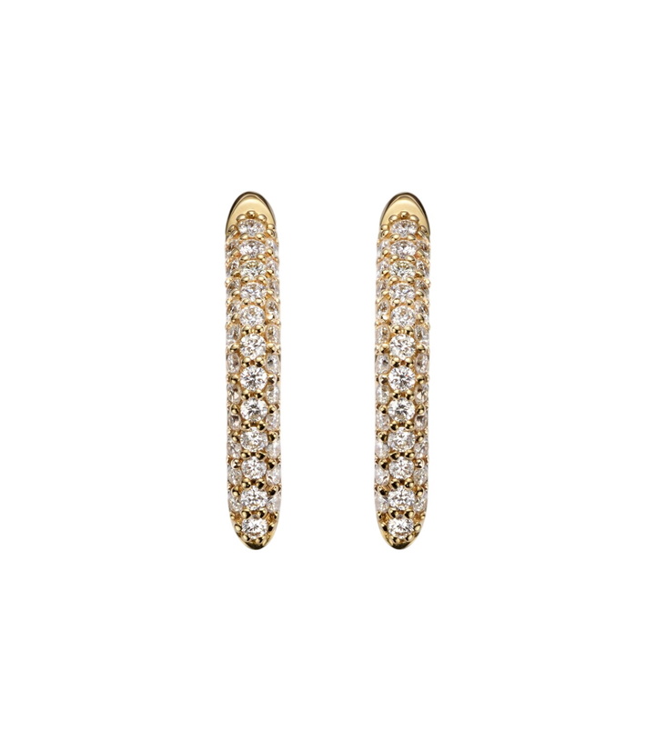 Photo: Sydney Evan 14kt gold (585/1000) hoop earrings with diamonds