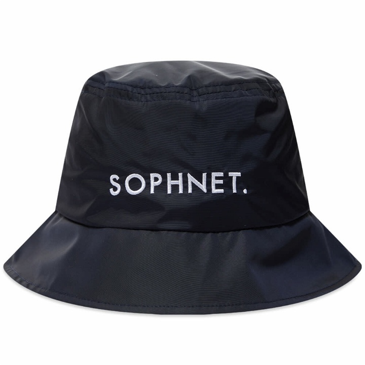 Photo: SOPHNET. Men's Limonta Nylon Bucket Hat in Navy