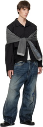 We11done Black Layered Blouson Jacket