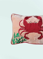 Les Ottomans Crab Embroidered Cushion