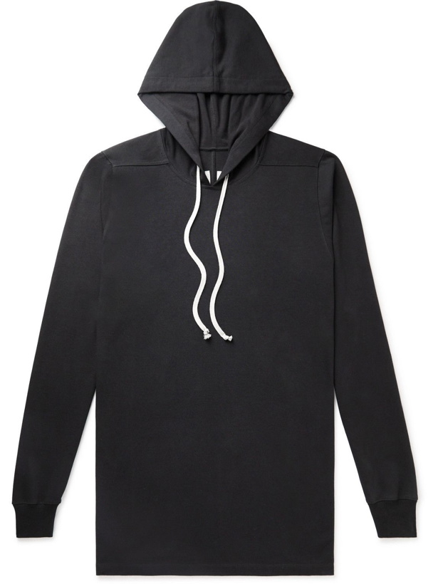 Photo: Rick Owens - Cotton-Jersey Hoodie - Black