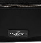 Valentino - Valentino Garavani Logo-Jacquard Webbing-Trimmed Shell Belt Bag - Black