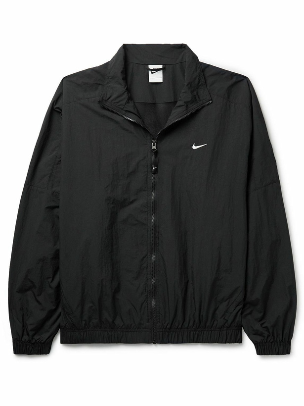 Photo: Nike - Solo Logo-Embroidered Shell Track Jacket - Black