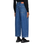 Studio Nicholson Blue Puch Wide Leg Jeans