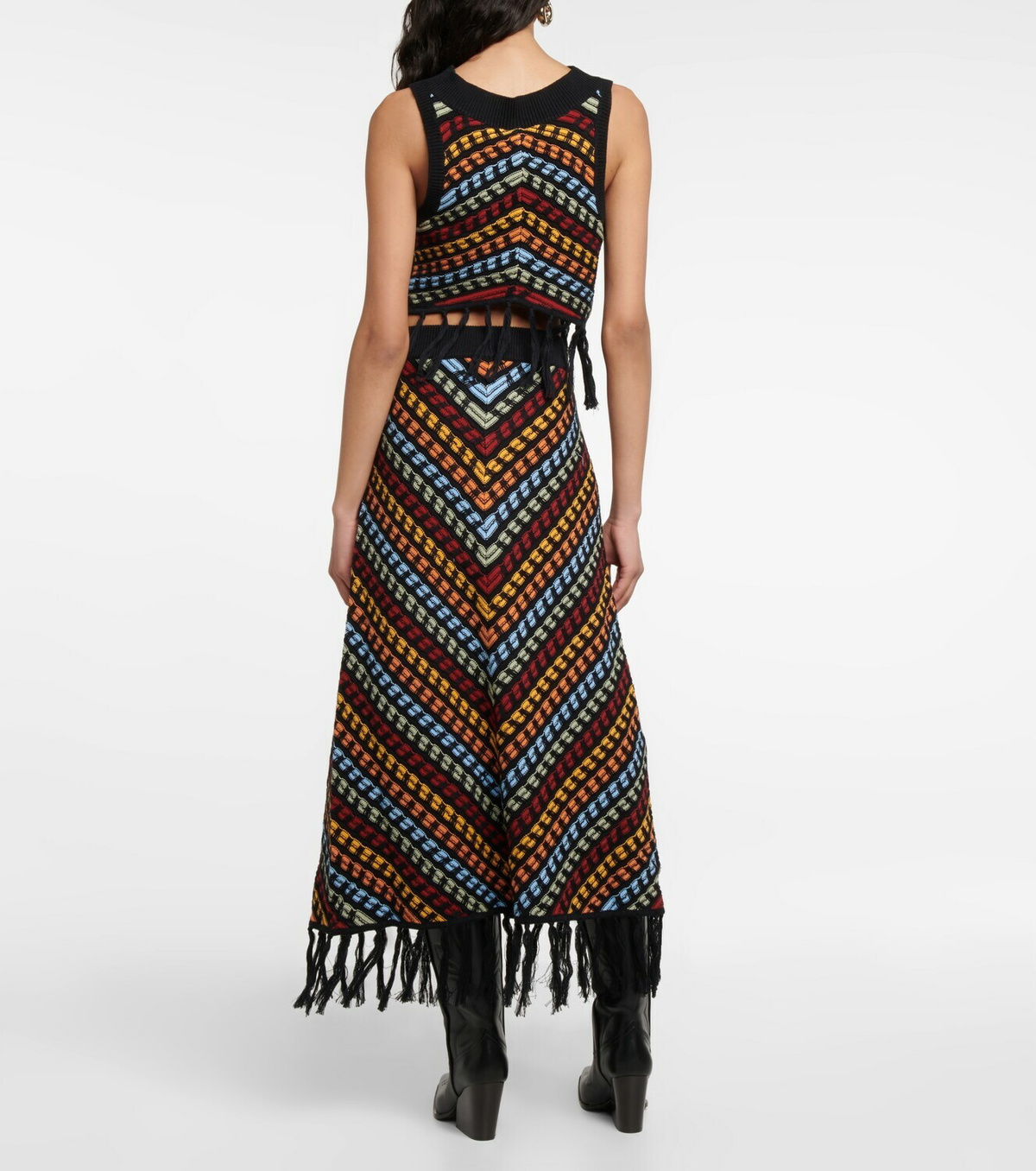 Dodo Bar Or Nili fringe-trimmed cotton cropped top