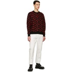 Givenchy Black and Red Refracted Sweater