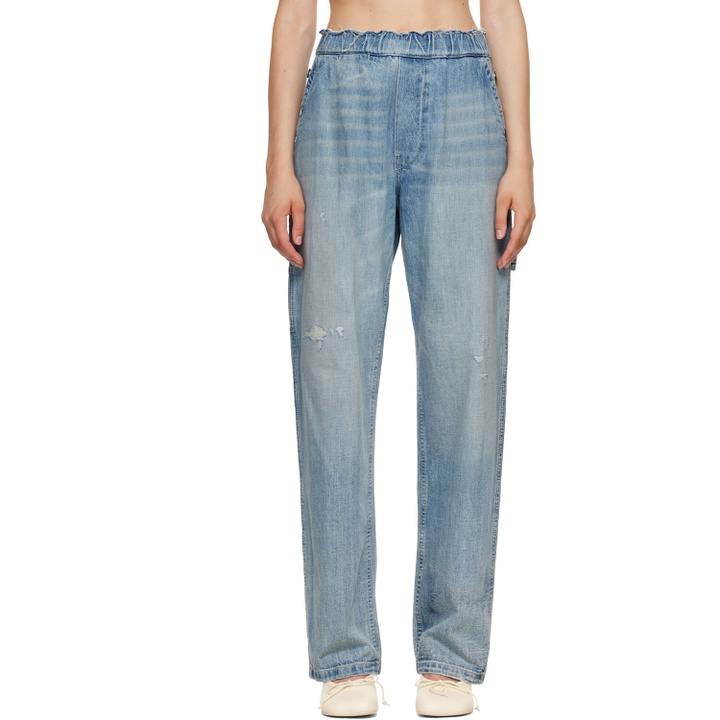 Photo: MM6 Maison Margiela Blue Overall Jeans