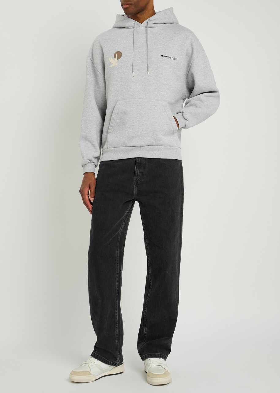 Mki Miyuki Zoku Mki Swallow Hooded Cotton-blend Sweatshirt