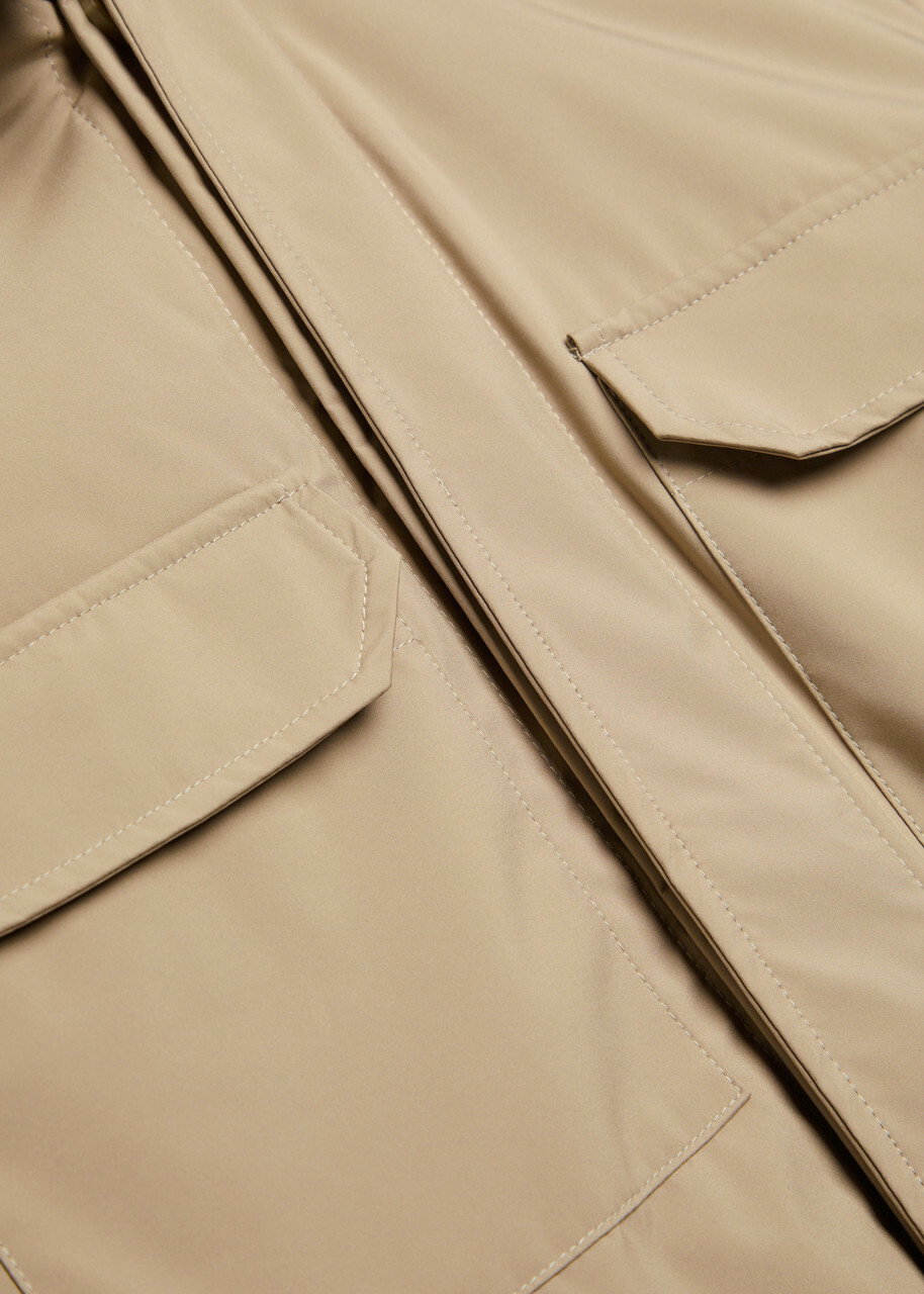 Aurélien Quilted Shell Jacket Beige