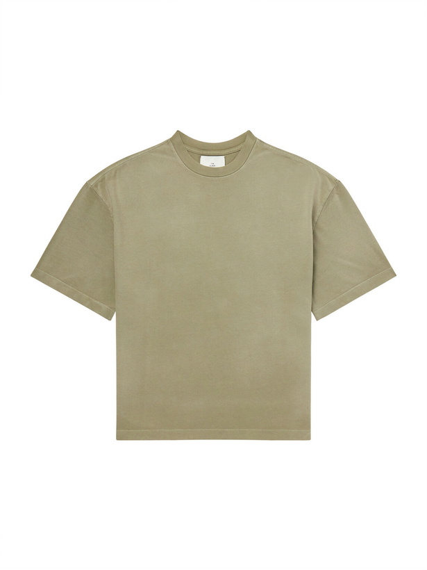 Photo: The Elder Statesman - Playa Cotton and Cashmere-Blend T-Shirt - Green