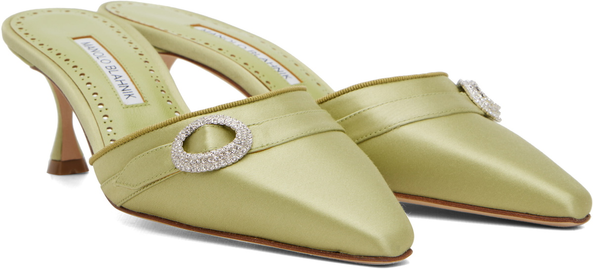 Manolo Blahnik Green Zutonmu Heels