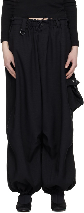 Photo: Y-3 Black Sport Uniform Wide Cargo Pants