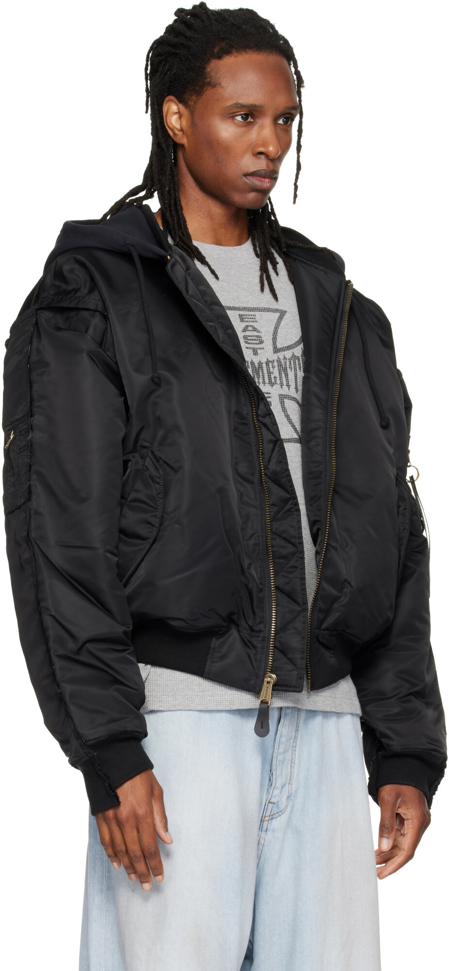 VETEMENTS Black Reconstructed Bomber Jacket