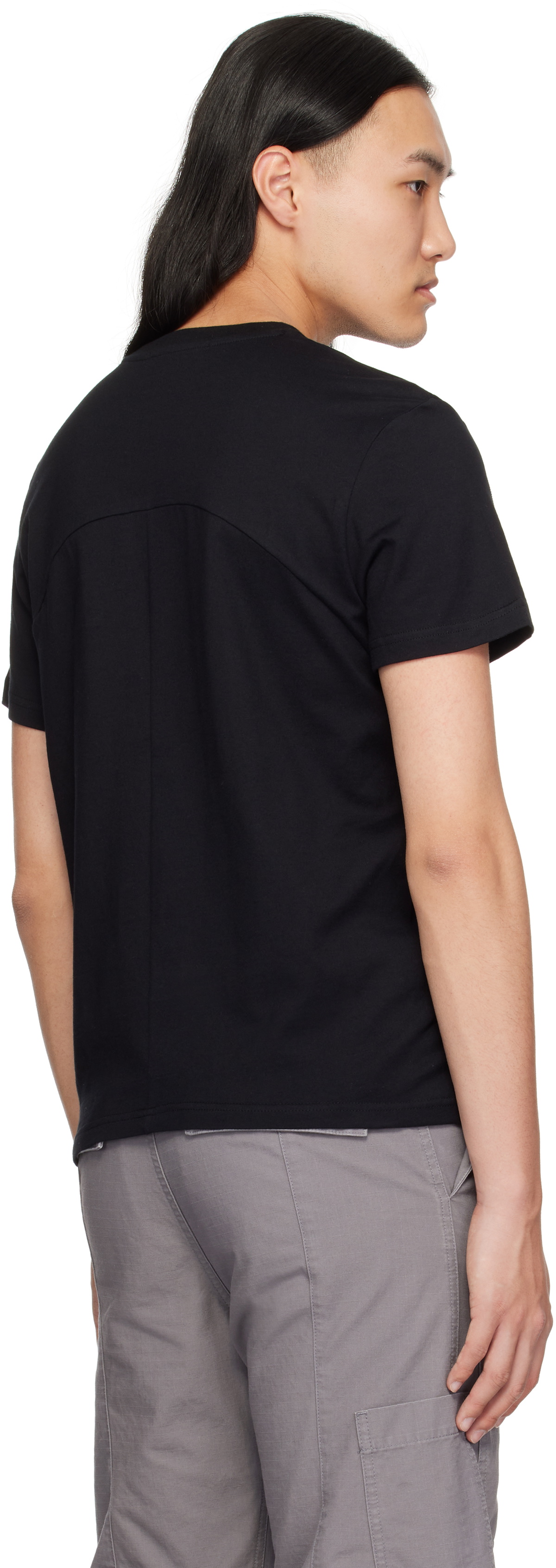 HYEIN SEO Black Serger Stitch T-shirt