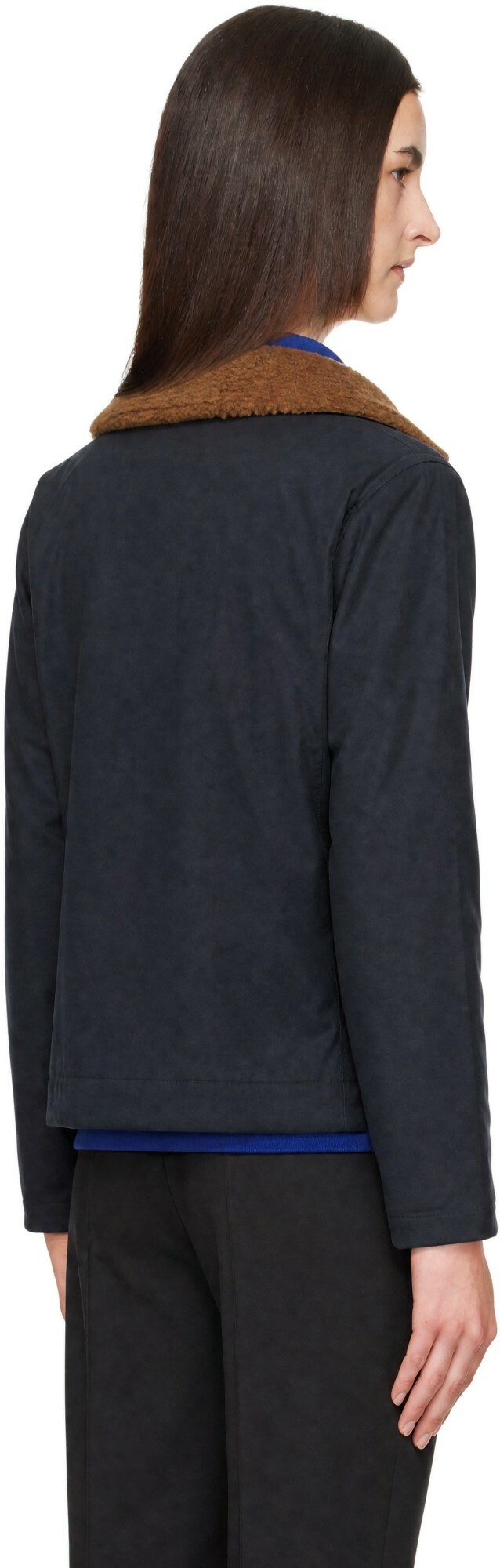 Barbour Navy Macklow Waxed Jacket