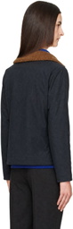 Barbour Navy Macklow Waxed Jacket