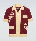 Bode - Moonflower Appliqué cotton shirt