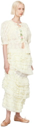 Yuhan Wang Off-White Floral Lace Blouse