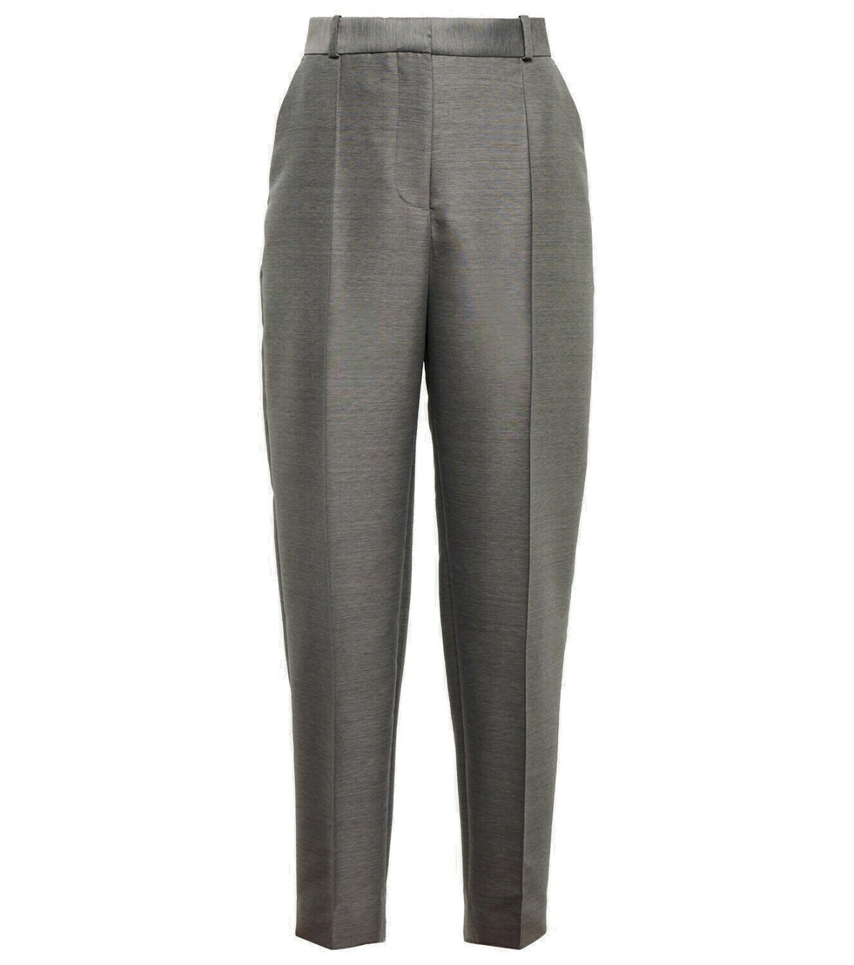 Toteme - Mid-rise straight cotton and wool-blend pants Toteme