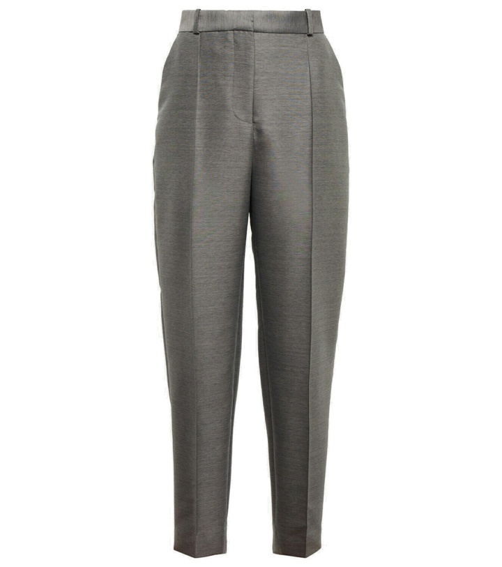 Photo: Toteme - Mid-rise straight cotton and wool-blend pants