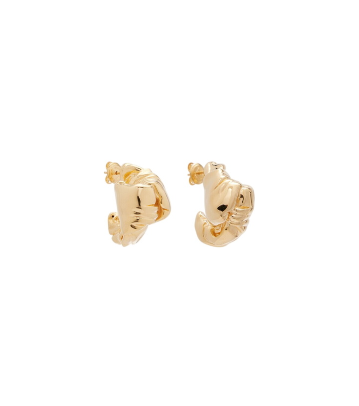 Photo: Bottega Veneta 18kt gold-plated sterling silver earrings