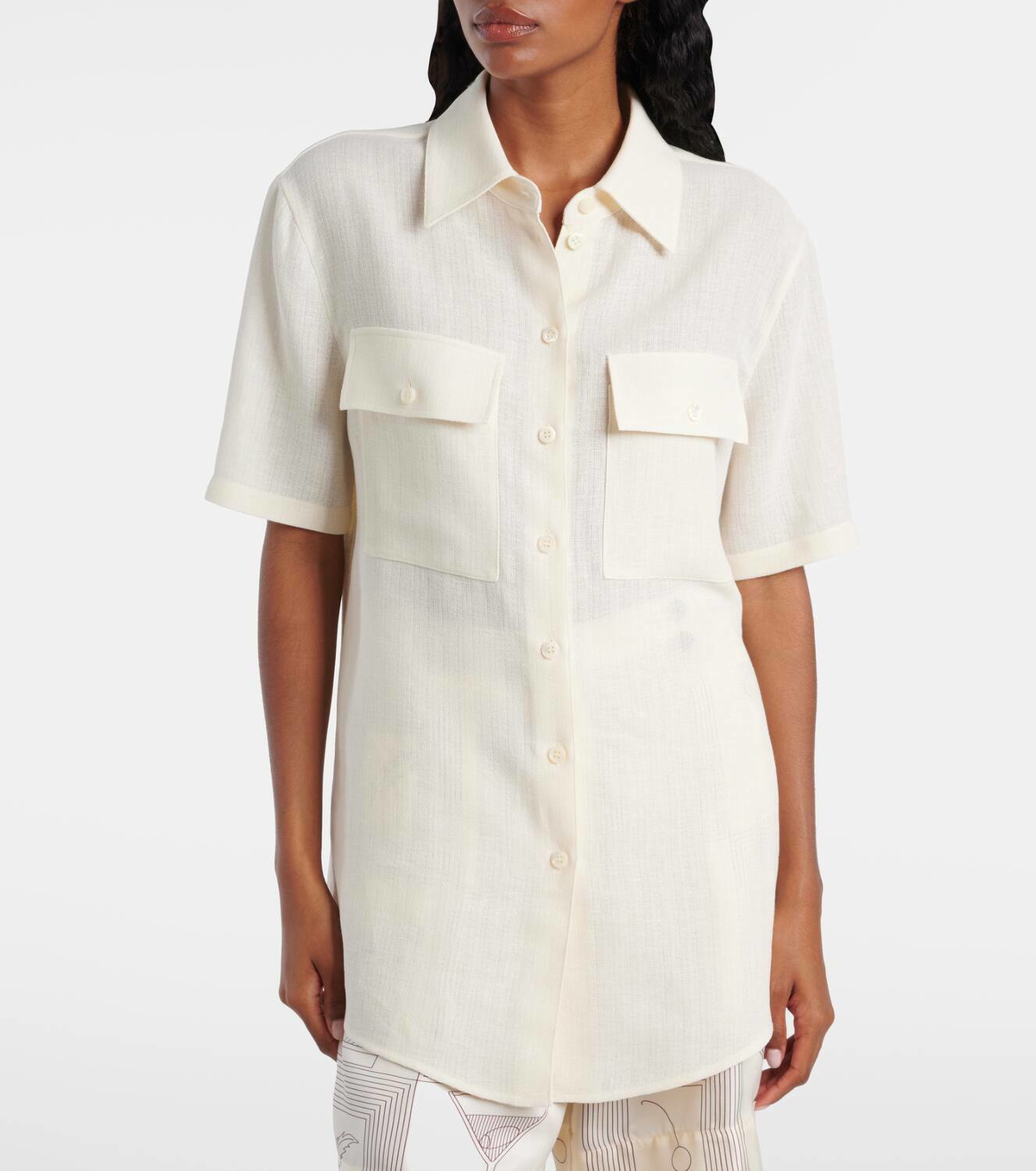 Loro Piana Shirley linen crêpe shirt