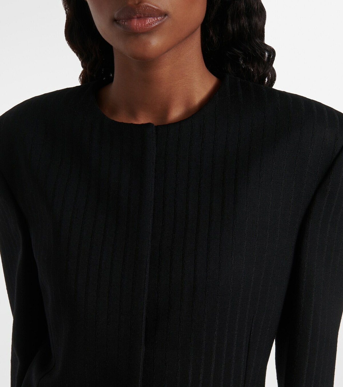 Calvin Klein Collection Ribbed-knit wool blazer