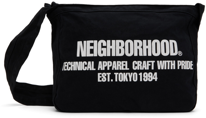 Neighborhood Men's Spiderweb Shoulder Bag in Black Neighborhood