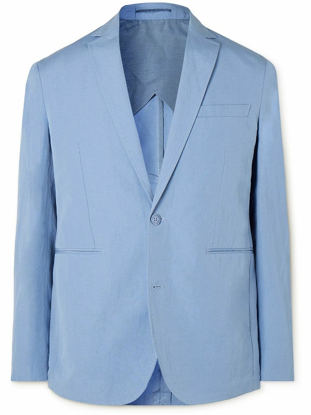 Photo: Orlebar Brown - Garret Unstructured Linen and Cotton-Blend Suit Jacket - Blue