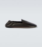 The Row Casa leather slip-on shoes