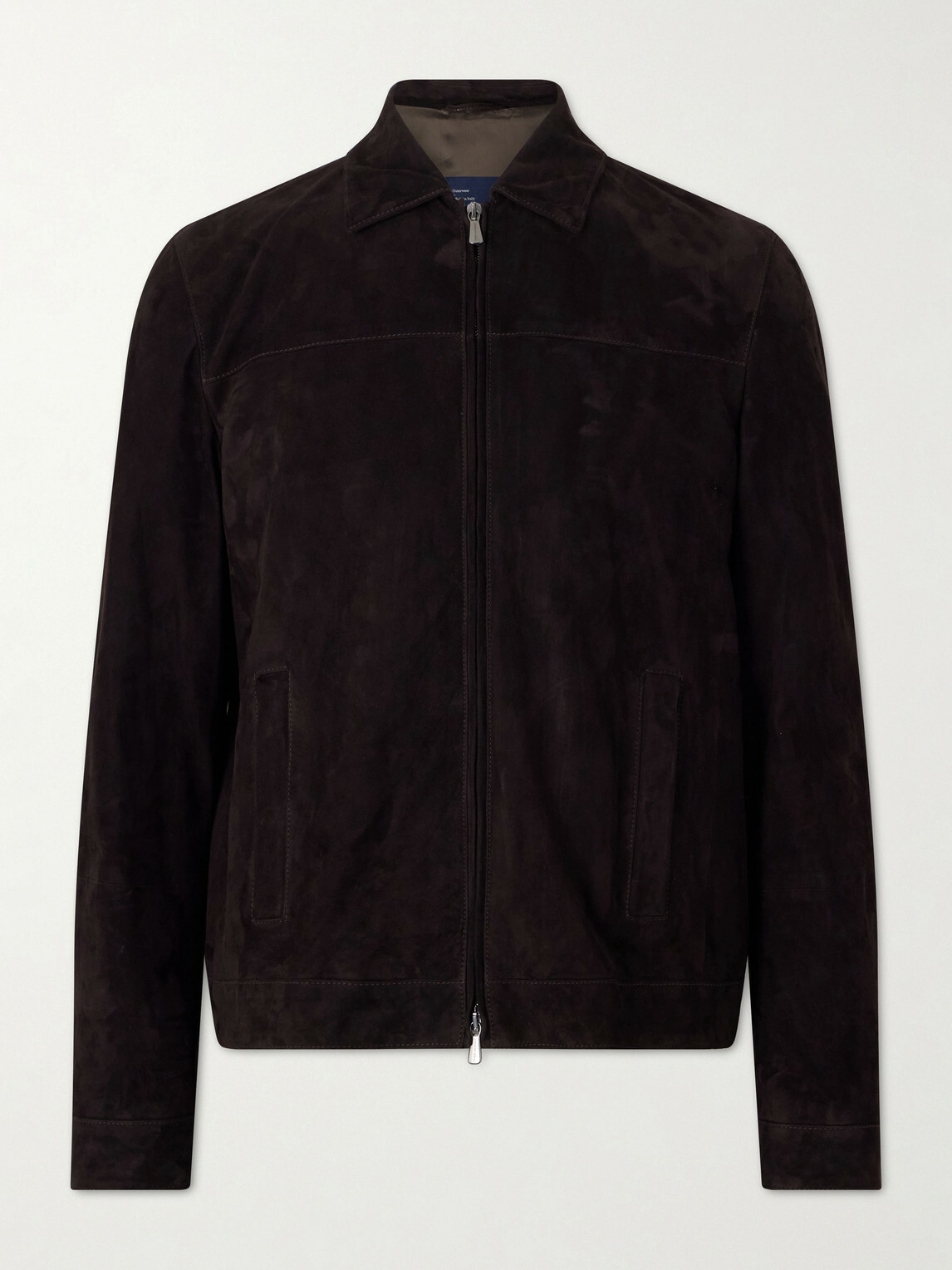 Thom Sweeney - Suede Bomber Jacket - Brown
