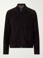 Thom Sweeney - Suede Bomber Jacket - Brown