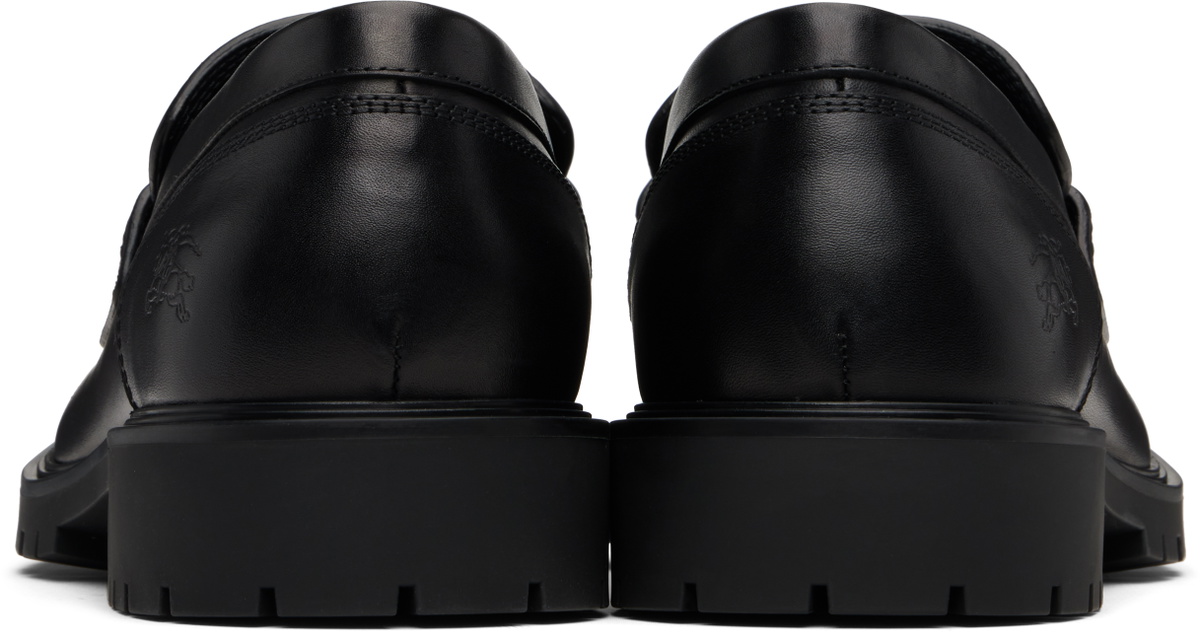 Burberry Black Leather Rogue Loafers