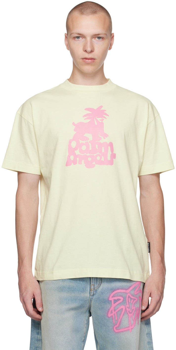 Palm Angels Yellow Leon T-Shirt Palm Angels