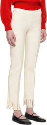 High Sport Off-White Fringe Louis Trousers