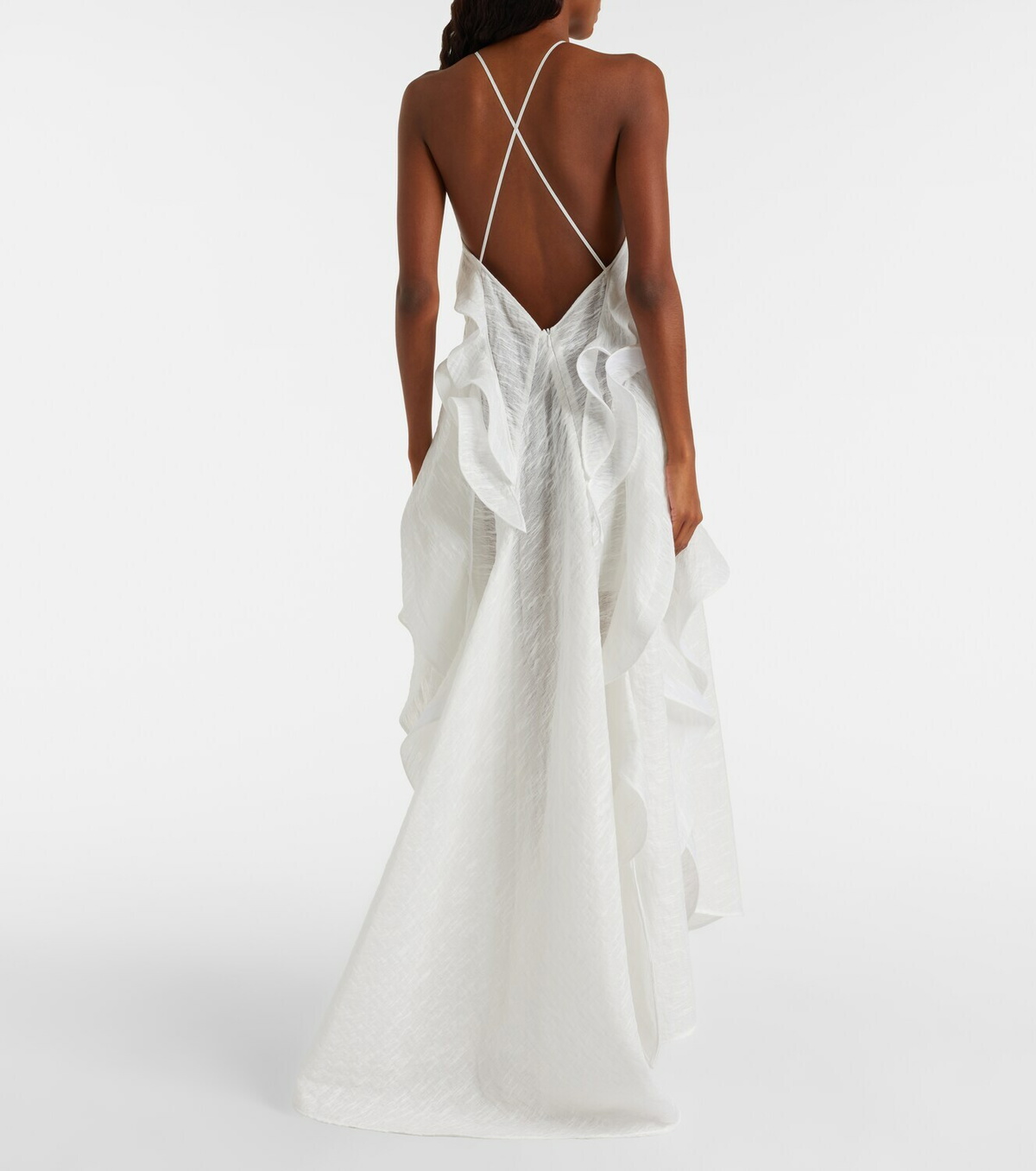 Maticevski Délice Wave ruffled maxi dress