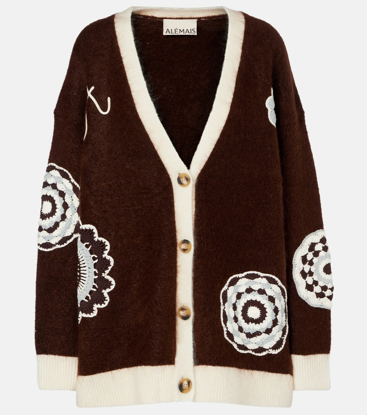 Alémais Crochet-trimmed cardigan