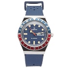 Timex Q Diver Watch in Blue/Red