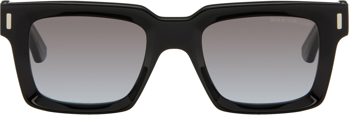 Cutler and Gross Black 1386 Square Sunglasses